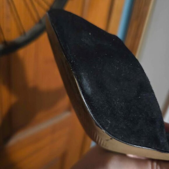 Size 8.5 Steve Madden Luxe Black High Heels with Silver Beads - Picture 7 of 9